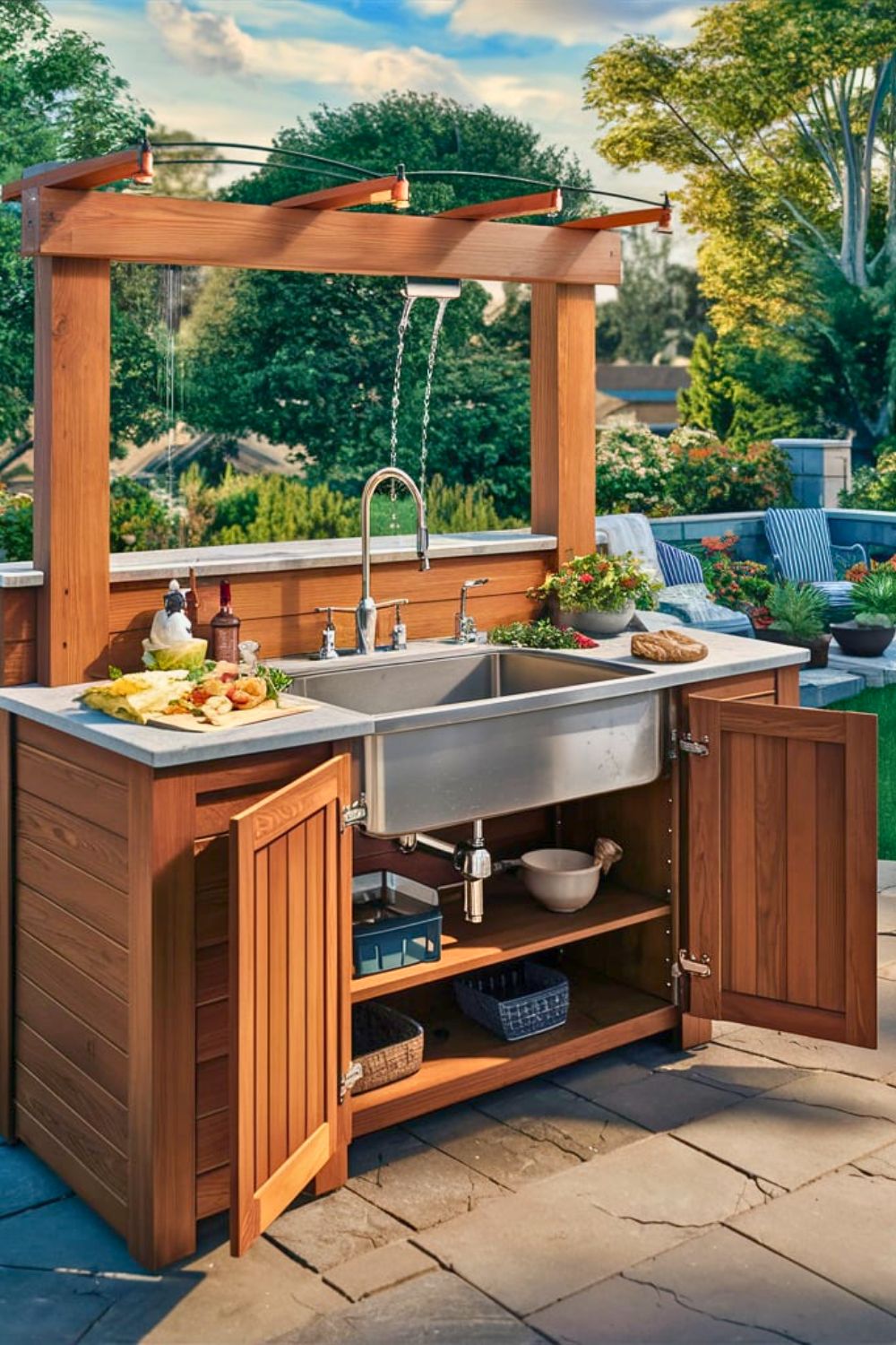 Diy Backyard Kitchen Ideas With Sink