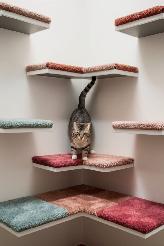 Image showcasing 25 DIY Cat Shelves [Within Budget] – craftydiyers.com