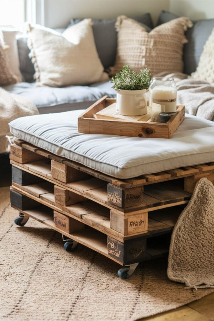 View of 15 Storage Ottoman Ideas [Make Within Minutes] – craftydiyers.com