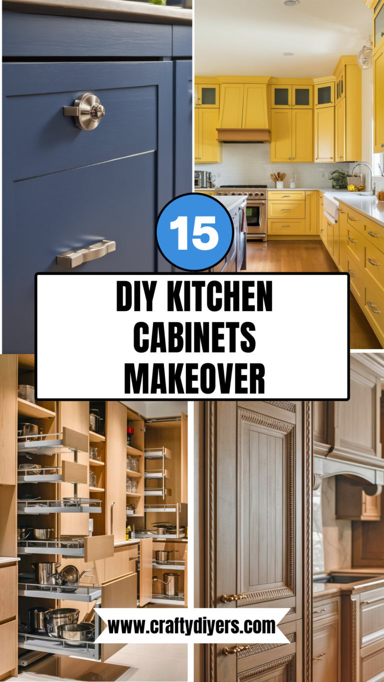 15 DIY Kitchen Cabinets Makeover [Easy To Do] – craftydiyers.com
