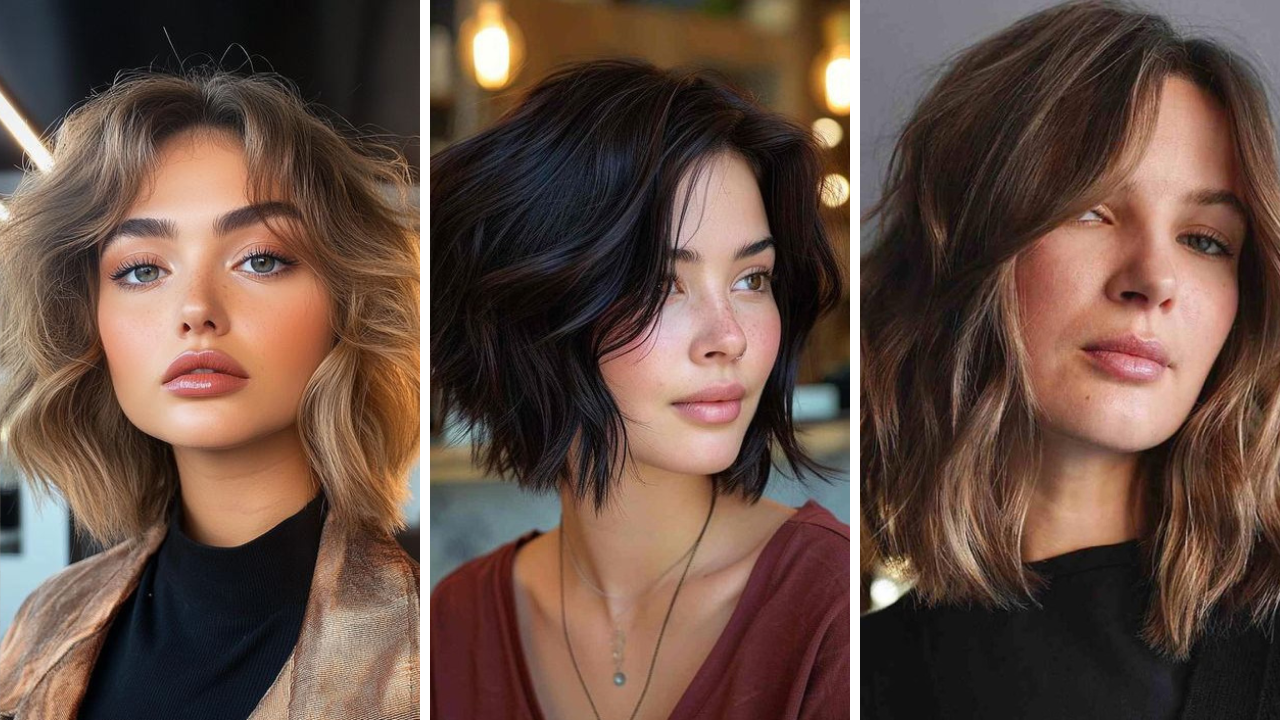 Short Hair Butterfly Cut With Bangs