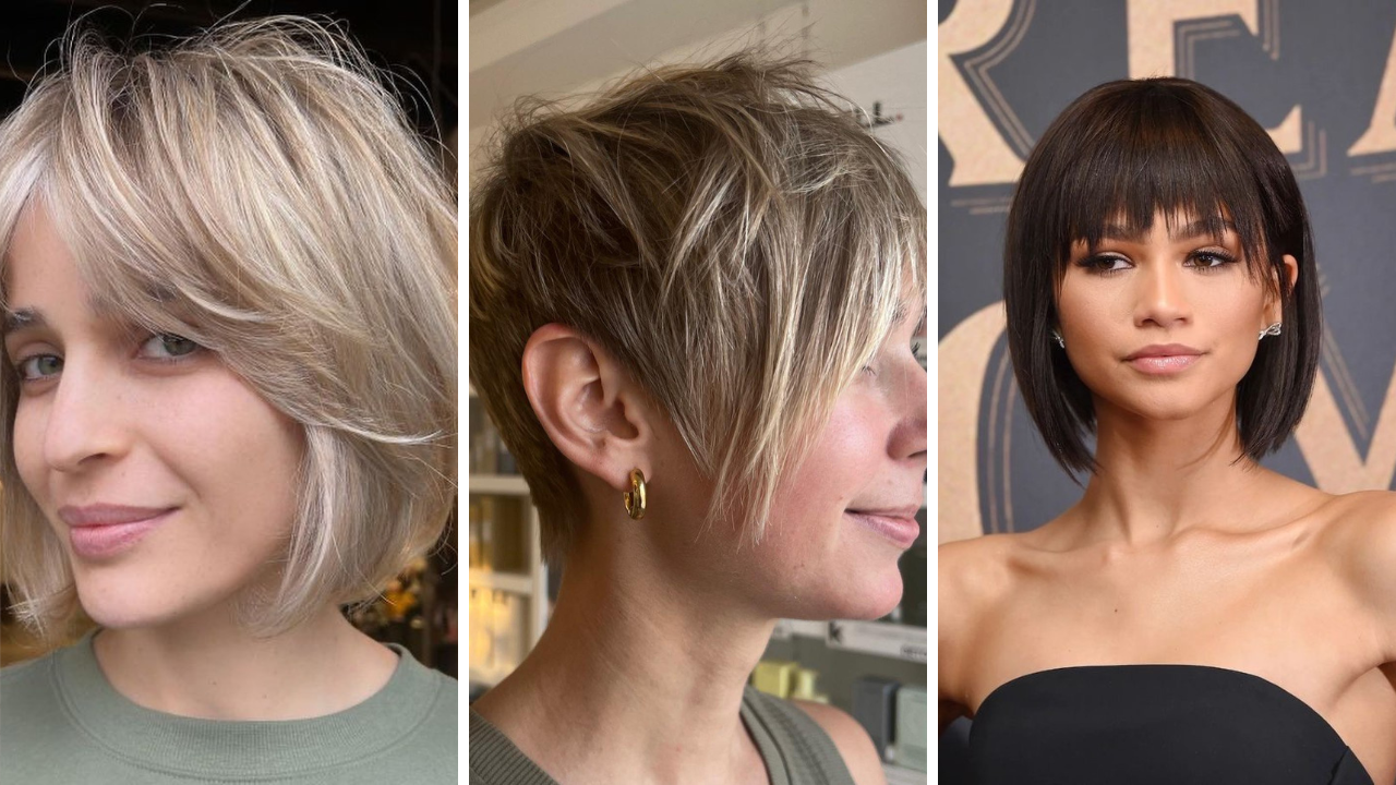 short hair inspo for round face